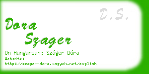 dora szager business card